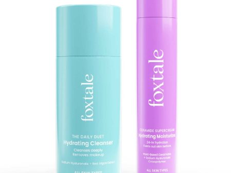 Foxtale Hydration Skin Care Kit: Cleanser Face Wash + Ceramide Supercream Moisturizer Online now