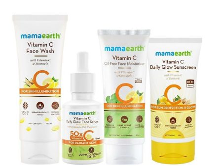 Mamaearth CSMS (Cleanser, Serum, Moisturizer, Sunscreen) Vitamin C Daily Glow Combo Discount