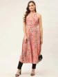 Women Floral Printed Anarkali Kurta Pink - Rasiya Discount